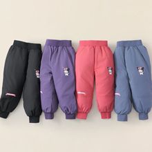 库洛米儿童羽绒裤2025新款女童可爱卡通韩版中小童宝宝加厚白鸭绒