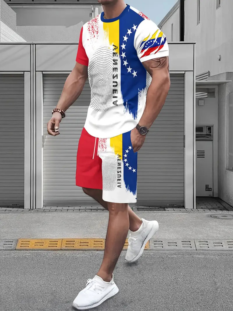2025 nuevo producto Amazon nuevo conjunto de pantalones cortos de camiseta de manga corta de alta calidad transfronteriza europea y americana ME05 MA04