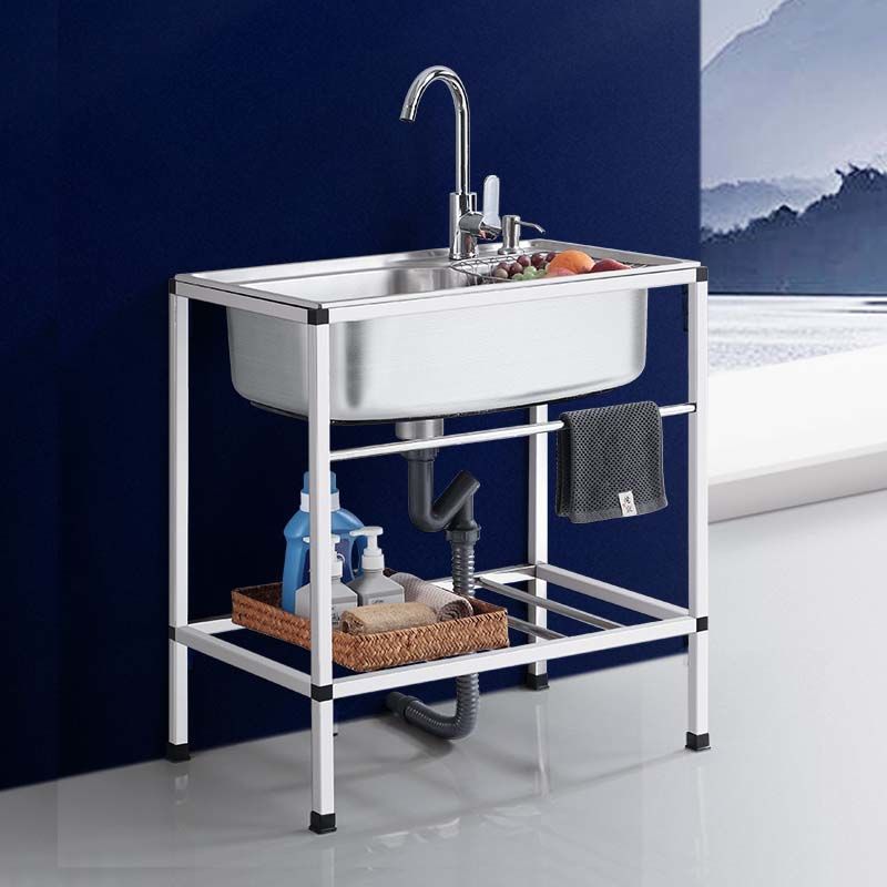 Soporte de cinturón de agua de acero inoxidable simple, lavabo único, fregadero, fregadero, fregadero, fábrica de soporte de palangana, una pieza al por mayor