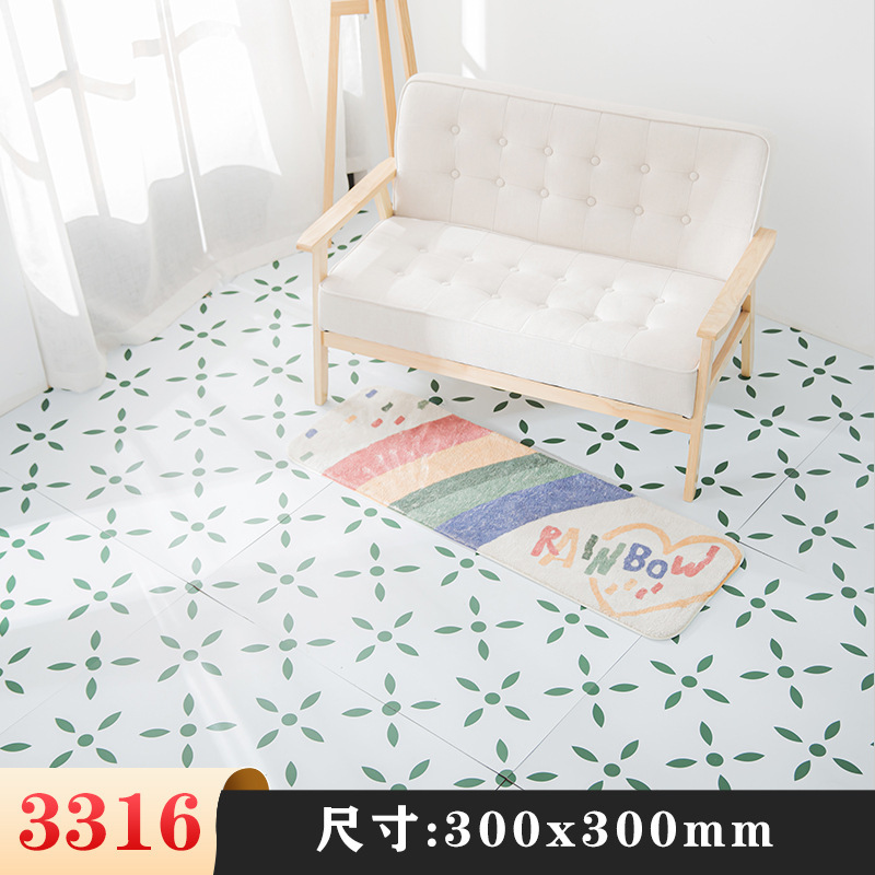 Piso de baño autoadhesivo alfombra impermeable de suelo de cemento renovación de suelo de suelo ladrillo de suelo antideslizante cuero image 35