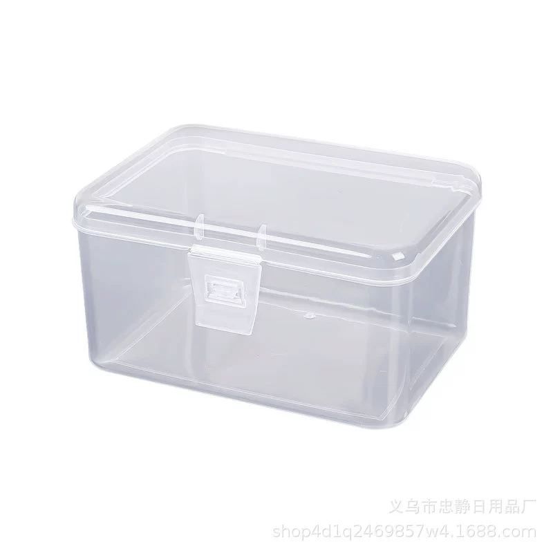 Transparent rectangular plastic cotton swabs, sponge, box, storage system