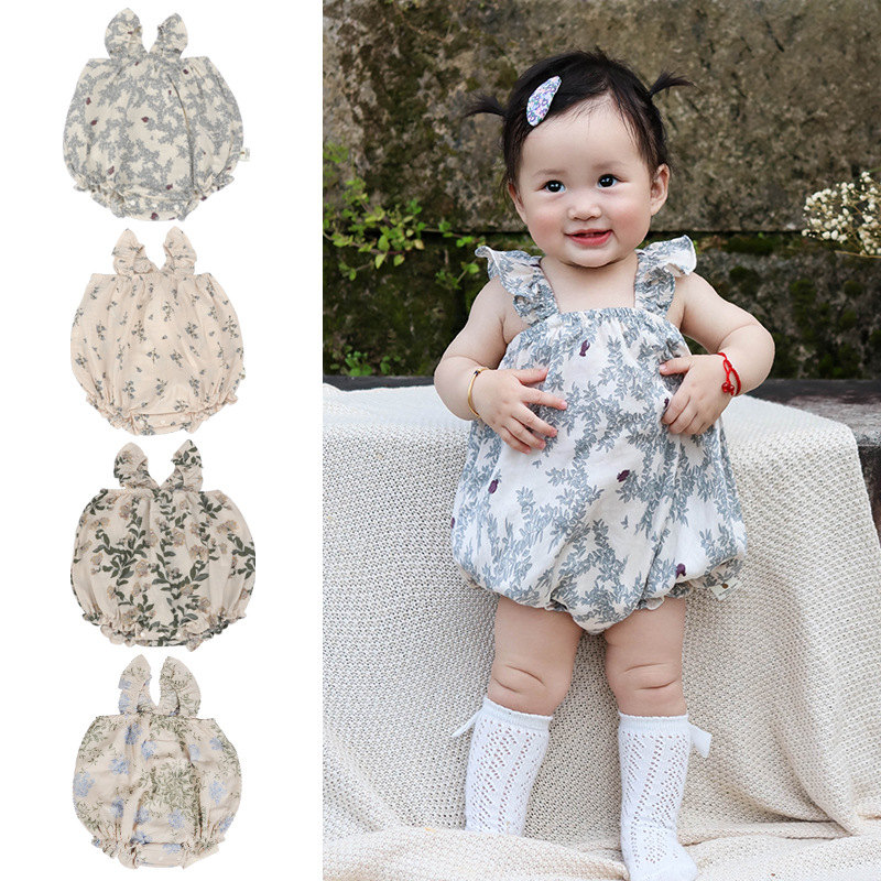 Sling Wrap Fart Clothes Baby Princess Style Female Treasure Summer Nordic Style gf Cute Baby Climbing Clothes Vest Triangle Clothes