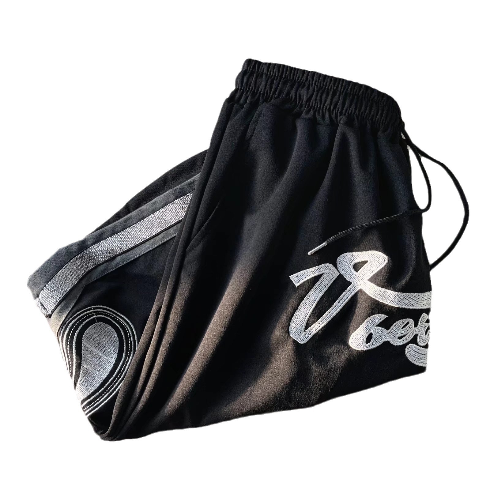 Pantalones cortos casuales de verano para hombres, marca de moda ins, color sólido, contraste simple, moda, tubo recto suelto, pantalones deportivos de cinco puntos