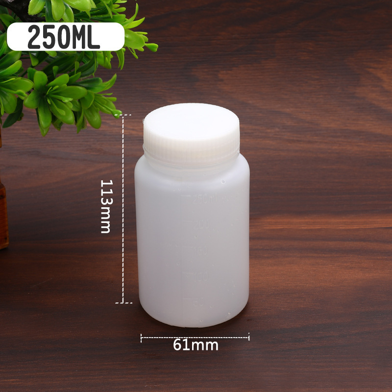 スポット卸売 50-2000 ml HDPE 大口ボトル内蓋スケール広口包装白いプラスチックボトル|undefined