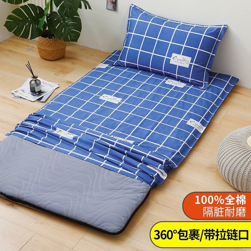 Funda de colchón de algodón 100% funda de edredón dormitorio de estudiantes funda protectora de colchón con todo incluido funda de cojín funda de edredón funda antipolvo