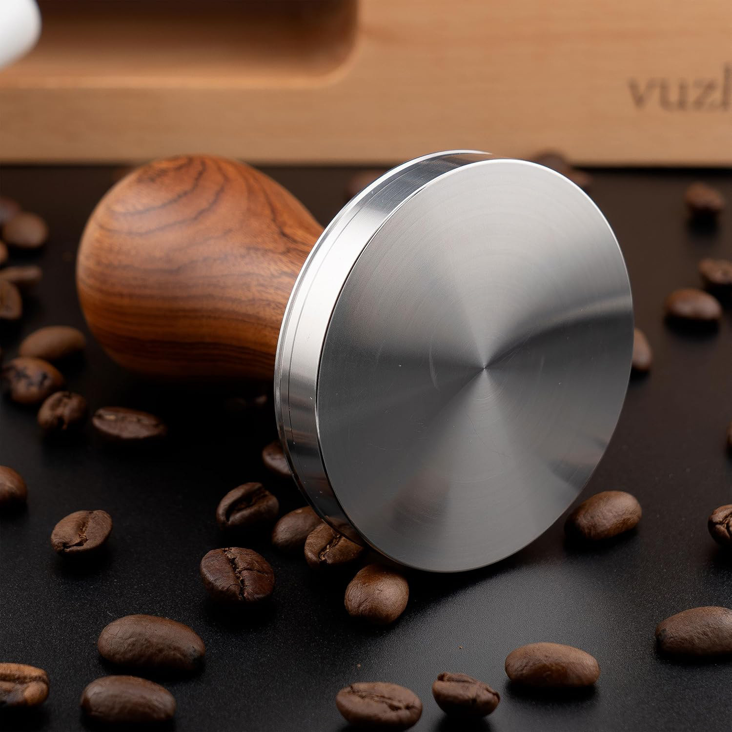 Amazon Hot Sale 304 Red Noble Powder Printer Set Coffee Powder Needle Cojín de almacenamiento redondo 51 / 53 / 58mm