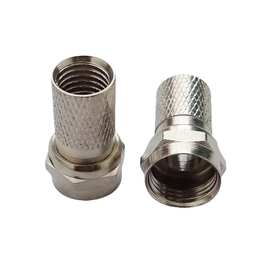 全铜公制 F头有线电视螺纹自紧F头 螺纹双通电视线延长器75-5F头