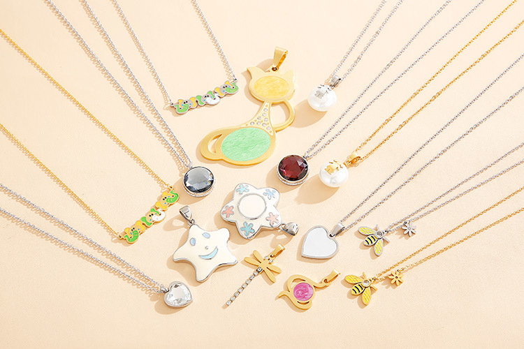 fashion creative dragonfly earrings diamond necklace set wholesale