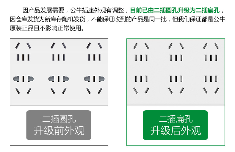 公牛插座正品深圳代理批发8插位1.8米带接线板带线插线板公牛插排详情20