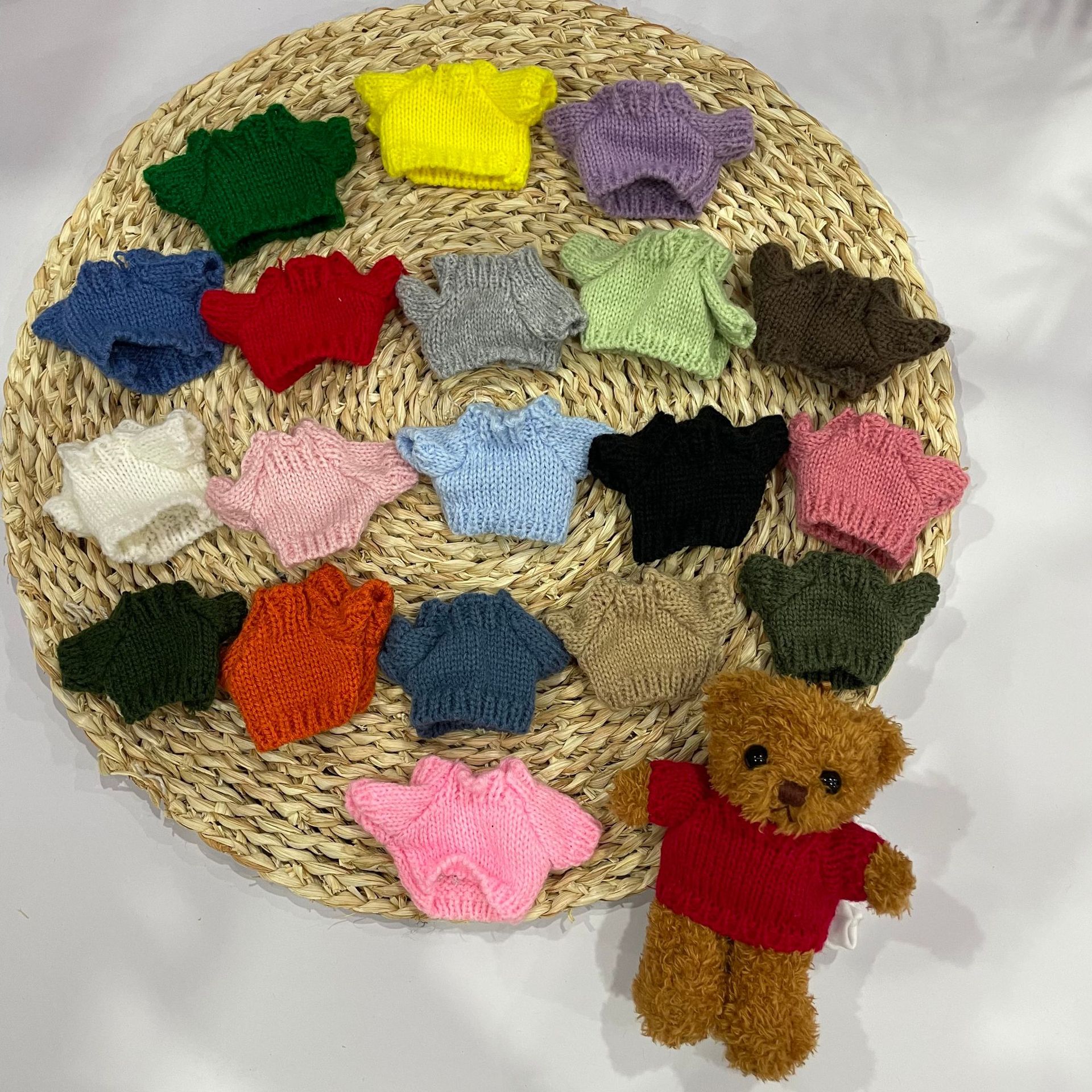 Teddy Bear juguete de peluche colgante llavero se puede imprimir LOGO Teddy Bear muñeca vestir Teddy Bear muñeca agarrar máquina de muñeca