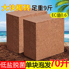 高泡发椰砖营养土压缩椰糠脱盐种菜养花通用型土壤种植9斤大块土