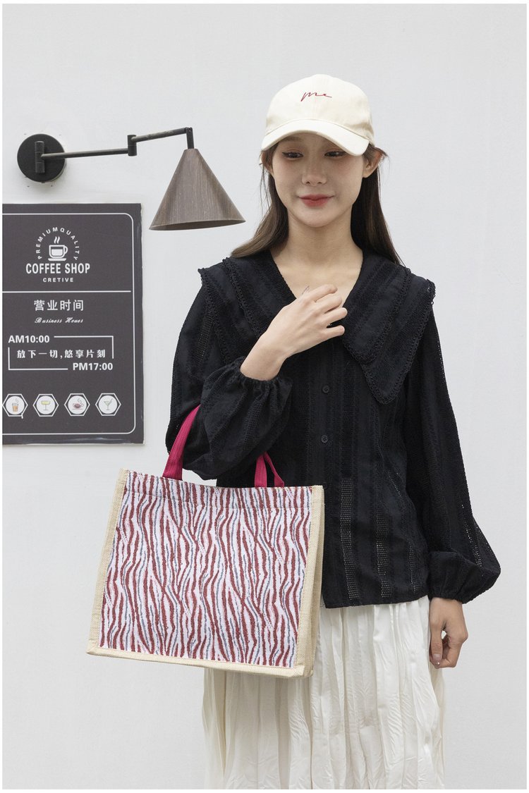 Large-capacity commuting handbags, cross-border bestsellers, hand-carried tote bags, ins linen texture single-shoulder tote bags undefined