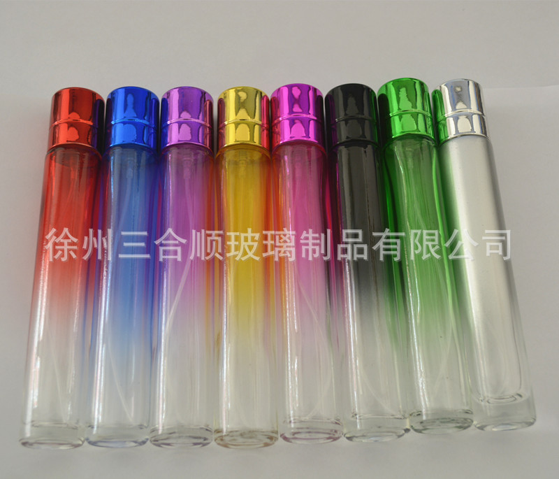 30ml botellas de perfume redondas rectas botellas de pulverización botellas cosméticas de vidrio de alta calidad prensando viajar dispensador