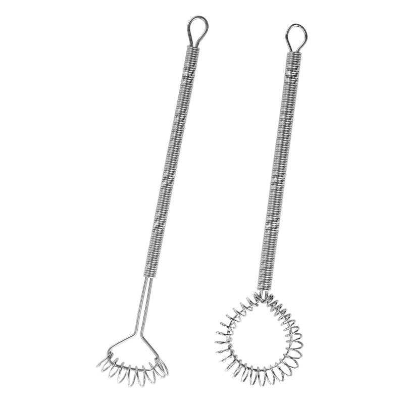 Western style 201# stainless steel spring design handle mixing stick coffee creative ice spoon mixing spoon wine mixing stick honey spoon