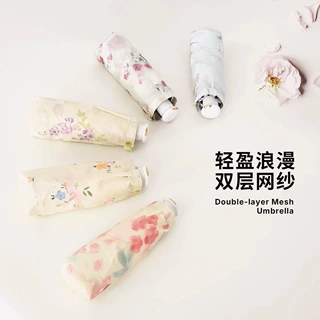 五折超轻防晒伞女防紫外线双层太阳伞小巧便携口袋遮阳伞晴雨两用