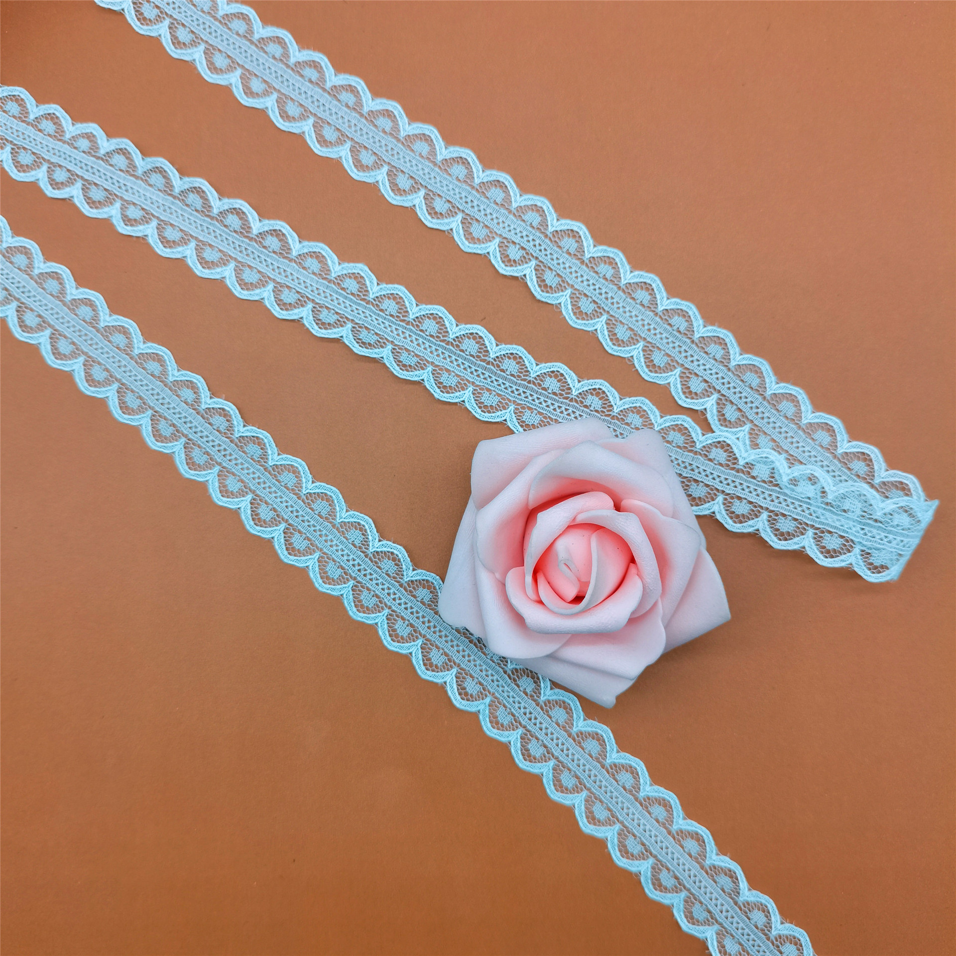 无弹蕾丝花边 全锦纶睫毛花边 婚纱内衣女装花边辅料 厂家直销