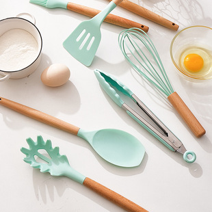 Spot Beech silicone kitchenware 12 piece set Silicone Spatula Silicone kitchenware set cooking spatula and spoon kitchen utensils