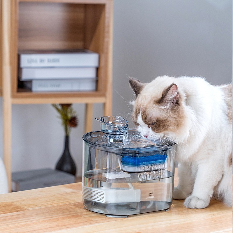 Cat water dispenser automático circulación de agua corriente nueva mascota water dispenser filtro tazón de agua silencioso agua viva explosión transfronteriza image 4