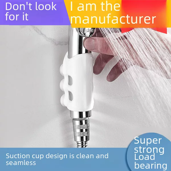Silicone Shower Suction Cup Base Without Punching Fixed Shower Head Hanging Bracket Rain Shower Head Bathroom Shower
