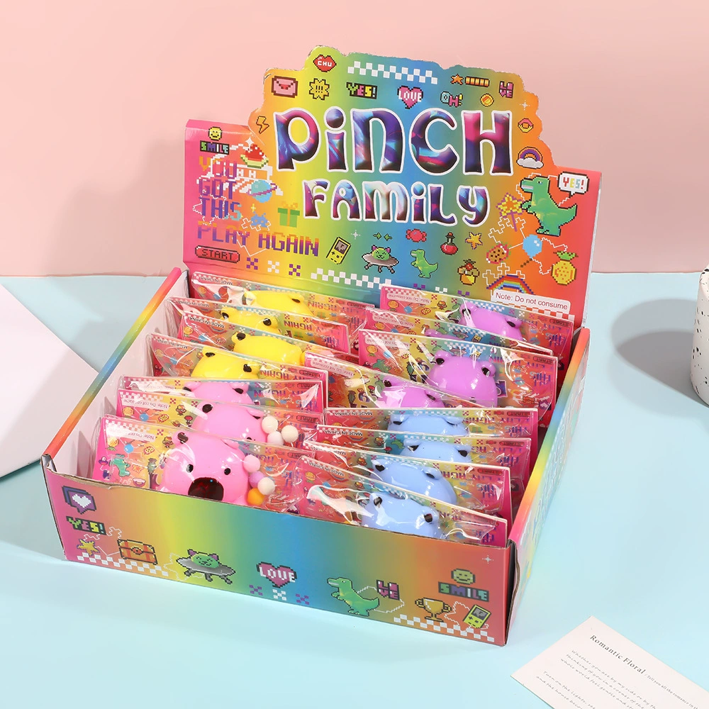 Сквиши Pinch Family, антистресс сенсорная игрушка с поролоновыми шариками, смешанные цвета