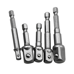 Hexagonal handle four-square head sleeve adapter rod small manual ratchet connecting conversion rod set 1/4 electric tool
