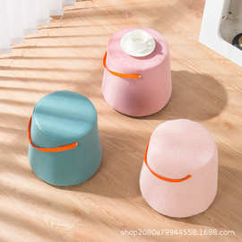 千鸟格凳子轻奢化妆客厅手提凳子沙发茶几板凳网红换鞋凳定制LOGO