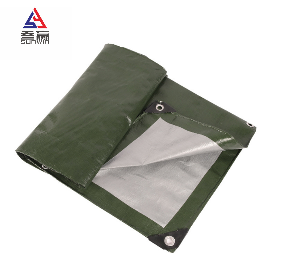 军绿银蓬布pe篷布室外防雨防水防晒蓬布厂家批发农用篷布汽车篷布