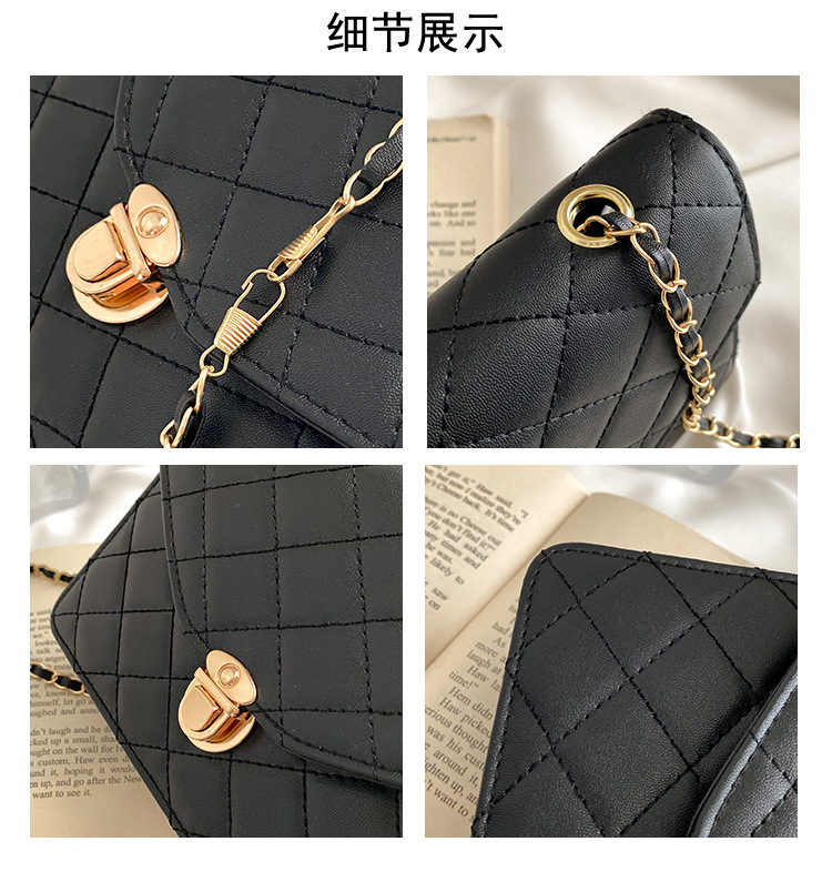 Korean chain fashion simple shoulder bag trendy embroidered simple messenger bagpicture17
