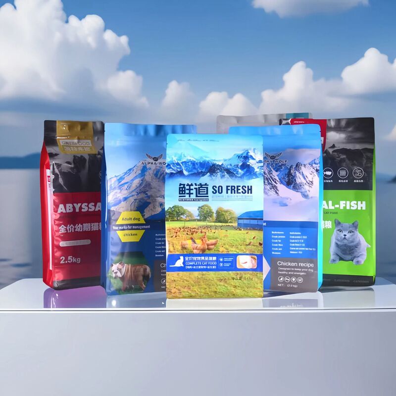 Order cat and dog food bags plastic eight-sided sealed pet food self-sealing bags dog food bags 1.5-2.5kg