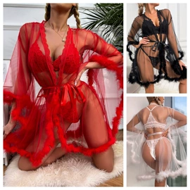 睡裙;睡袍、浴袍;女士家居服