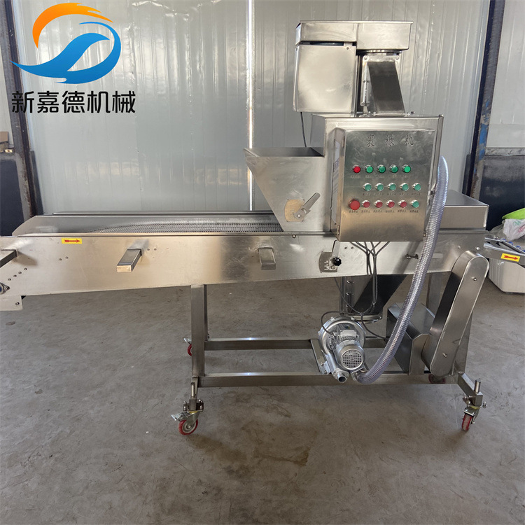 鸡排上糠机 全自动仿人工裹糠机 酸奶麻花淋水裹糠成套设备