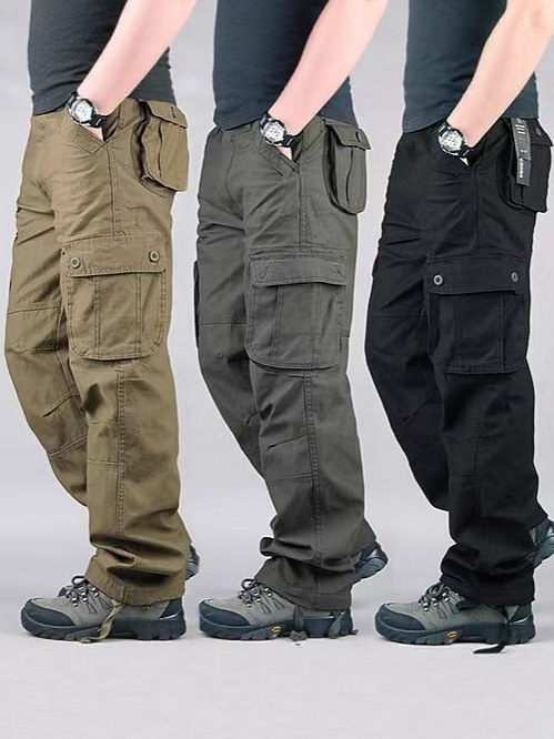 Amazon's Popular Multi-Pocket Tactical Pants Sports Jogging Pants Hiking Drawstring Men's Casual Cargo Pants Foreign Trade