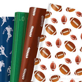WZ018 亚马逊 橄榄球 运动球 礼品外包装装饰  礼盒装饰外包装纸