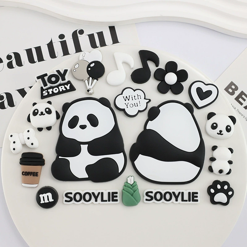 Большая спина панды тапочки туфли пряжки декоративные аксессуары