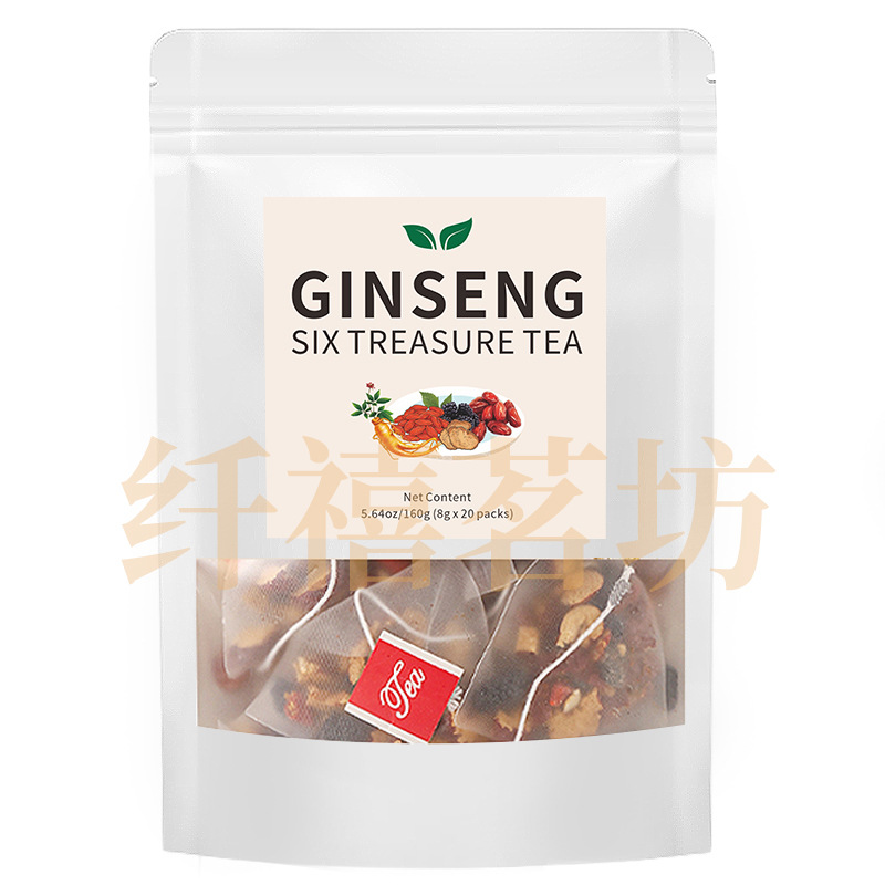 Ginseng Six Treasure Tea Ren Shen Liu Bao Cha 160g Herbal Tea 20 Bags Daily Wellness Brew key features