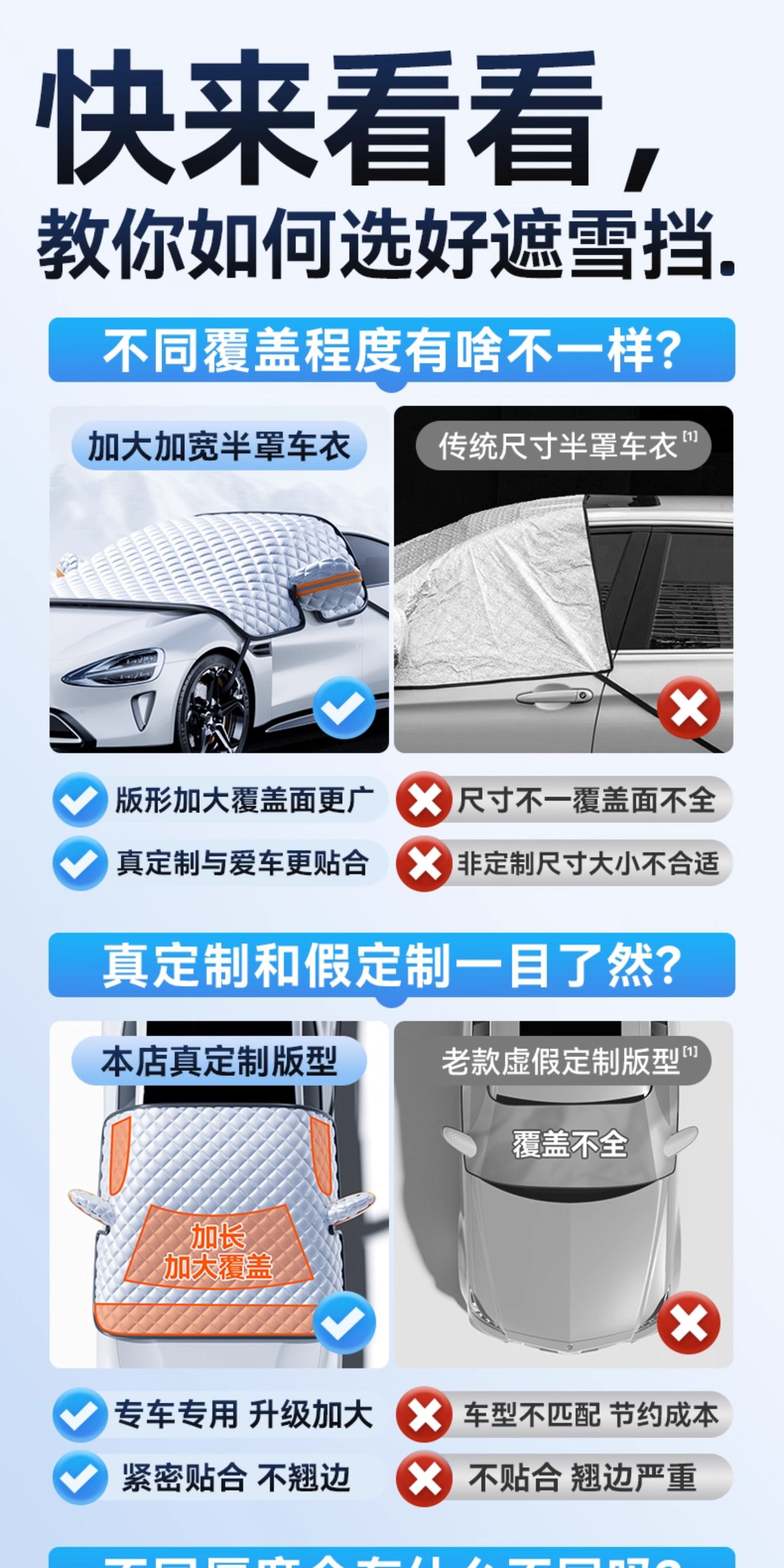 Car Snow Cover, Winter Front Windshield, Anti-Frost, Anti-Snow, Anti-Freeze Cover, Car Thickeneded Snow Cover, Sun Protection Cover
