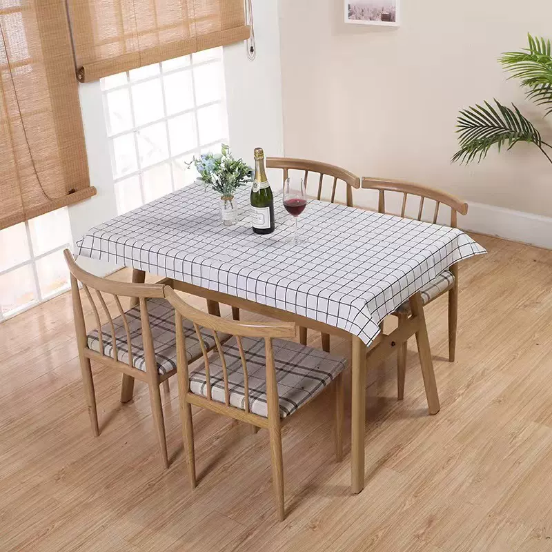 厂家饭店批发一次性桌布长方形加厚防水防油多种尺寸格子餐布专用