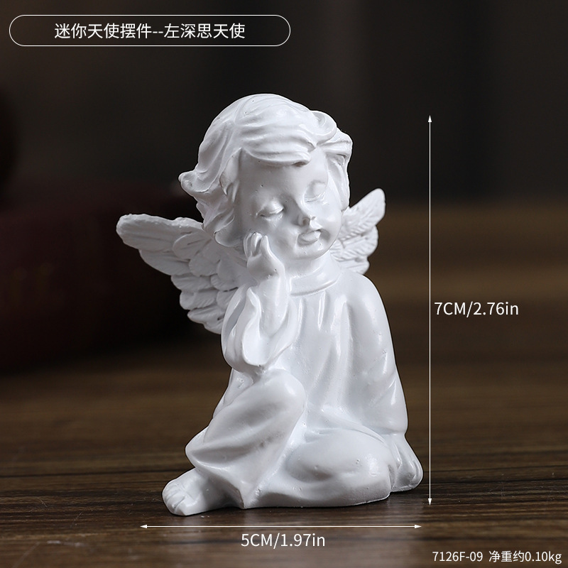 American girl angel statue resin decoration desktop mini decoration wedding supplies couple doll decoration 