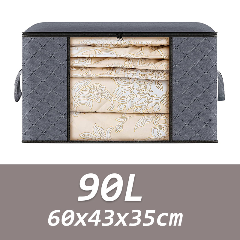 Bolsa de almacenamiento de gran capacidad debajo de la cama plegable manta bolsa de almacenamiento mango reforzado caja de almacenamiento de ropa bolsa de edredón