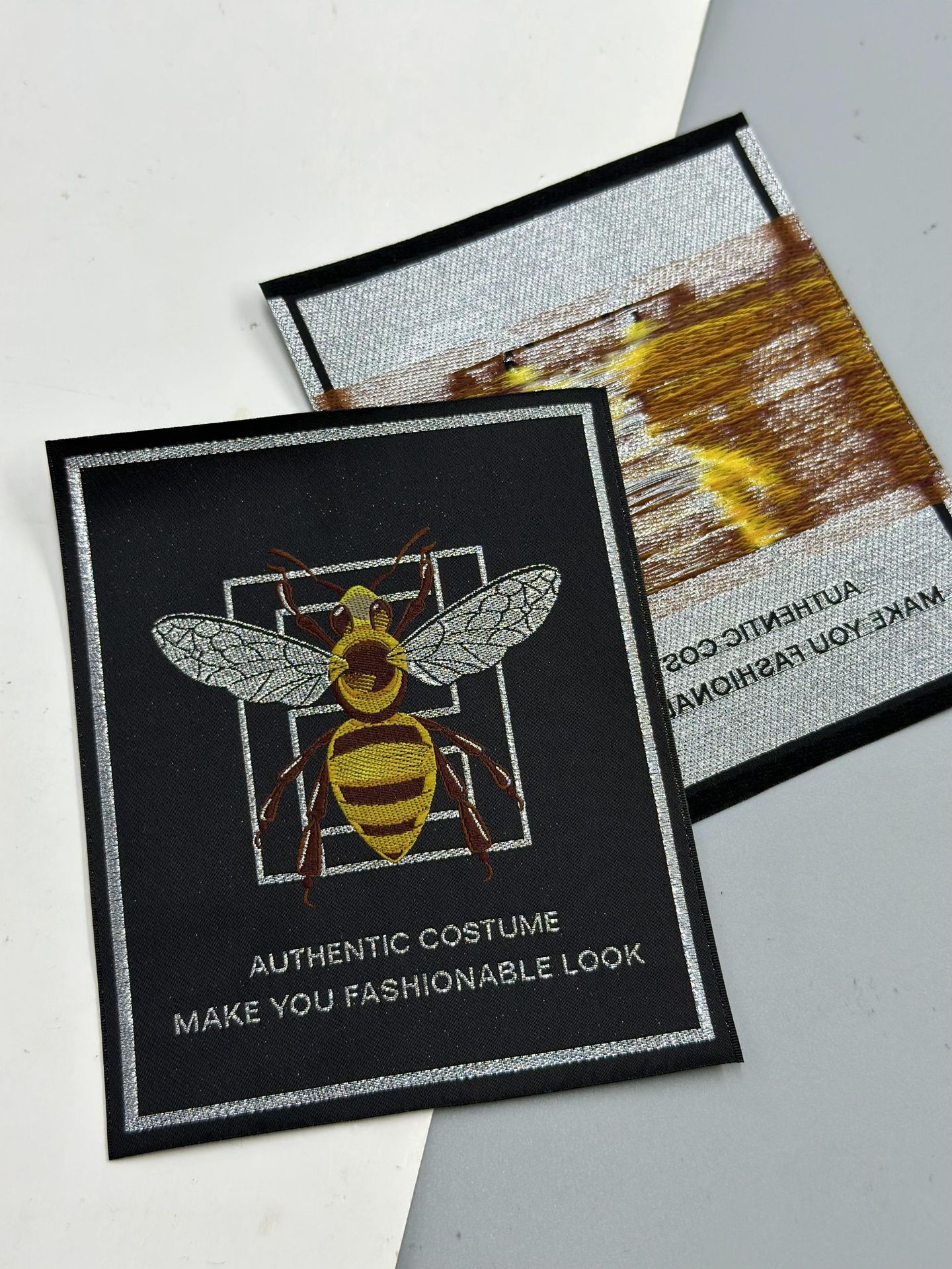 厂家直销现货供应方形电脑织唛标服装箱包布标装饰标