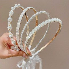 女童公主發箍兒童珍珠髮飾簡約發卡寶寶飄帶頭飾女孩精緻仙氣頭箍