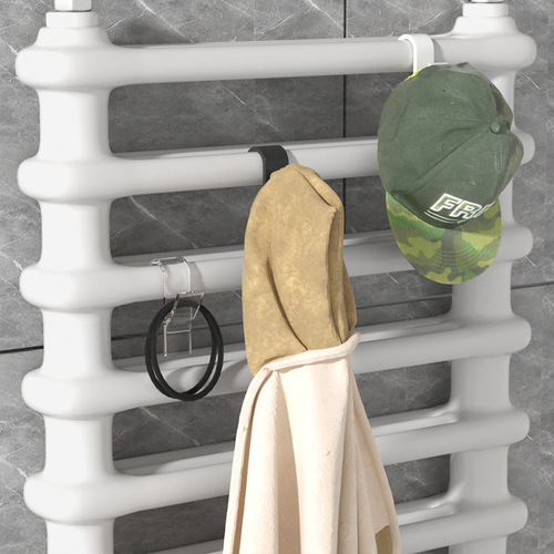 Radiator hook, bathroom no-drill multi-functional hook shelf, coat and hat rack for bathroom, modern minimalist style.