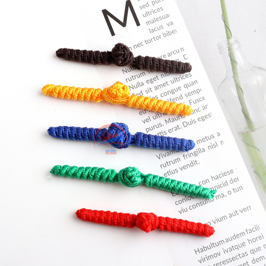 一字毛毛虫扣盘扣 中式手工旗袍扣汉服扣子 复古服装辅料对扣批发