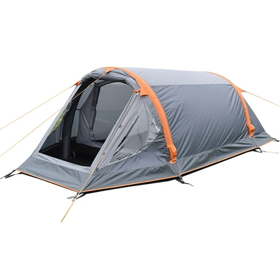 Free to build 2-3 people Outdoor inflatable tent double waterproof beach tent camping tent (Çadırlar) - gray-orange-3-4-people