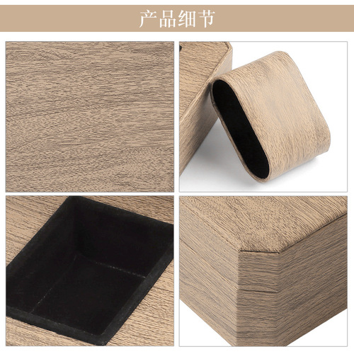 Octagonal PU leather watch box men's business watch packaging box single wristwatch accessory storage box jewelry box high-end