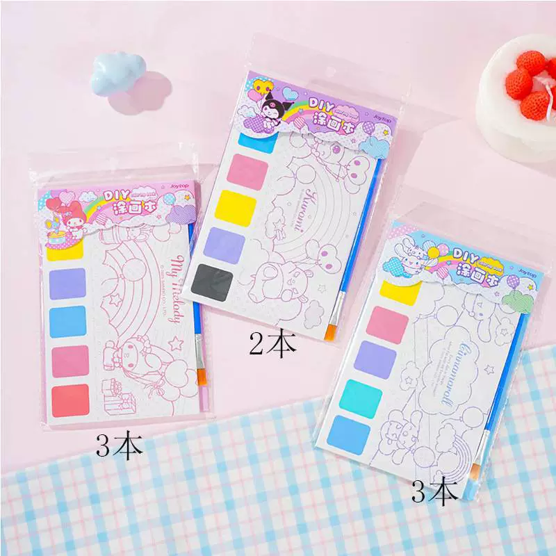Sanrio, гуашь, раскраска, акварель, детская бумага для рисования, граффити