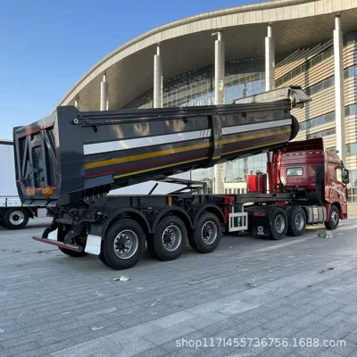 Three-Axis Rear Dump Truck – Ağır yük qoşquları