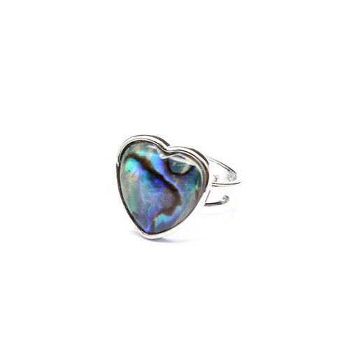 Factory direct sales foreign trade jewelry wholesale ins style New Zealand abalone love ring open ring