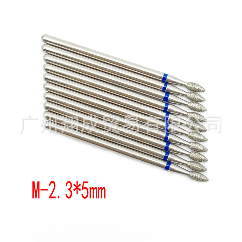 10 unids Amazon Venta caliente nail art carborundum pulido traje uñas descarga taladro piel muerta eliminación diamante Taladro