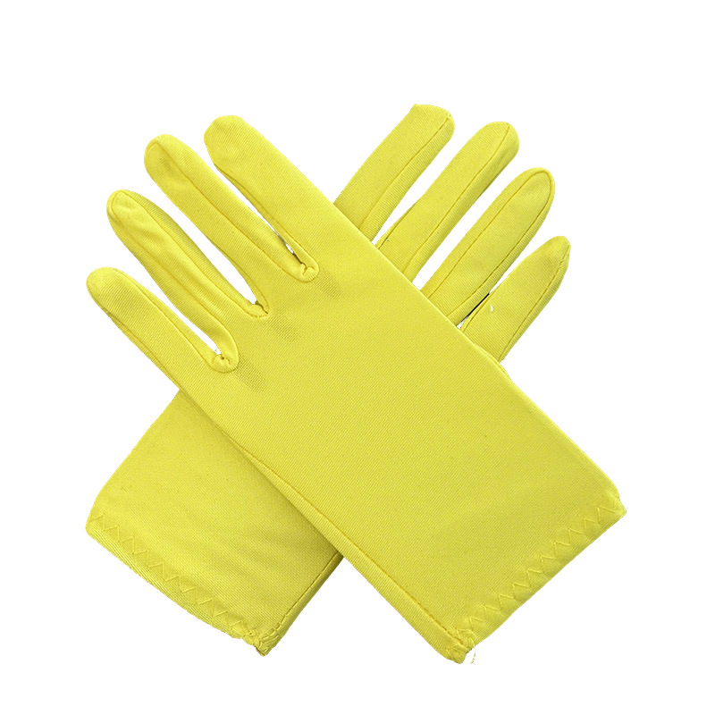 Guantes cortos de seda de leche, accesorios de vestir, guantes de etiqueta, imprescindibles para salir en verano